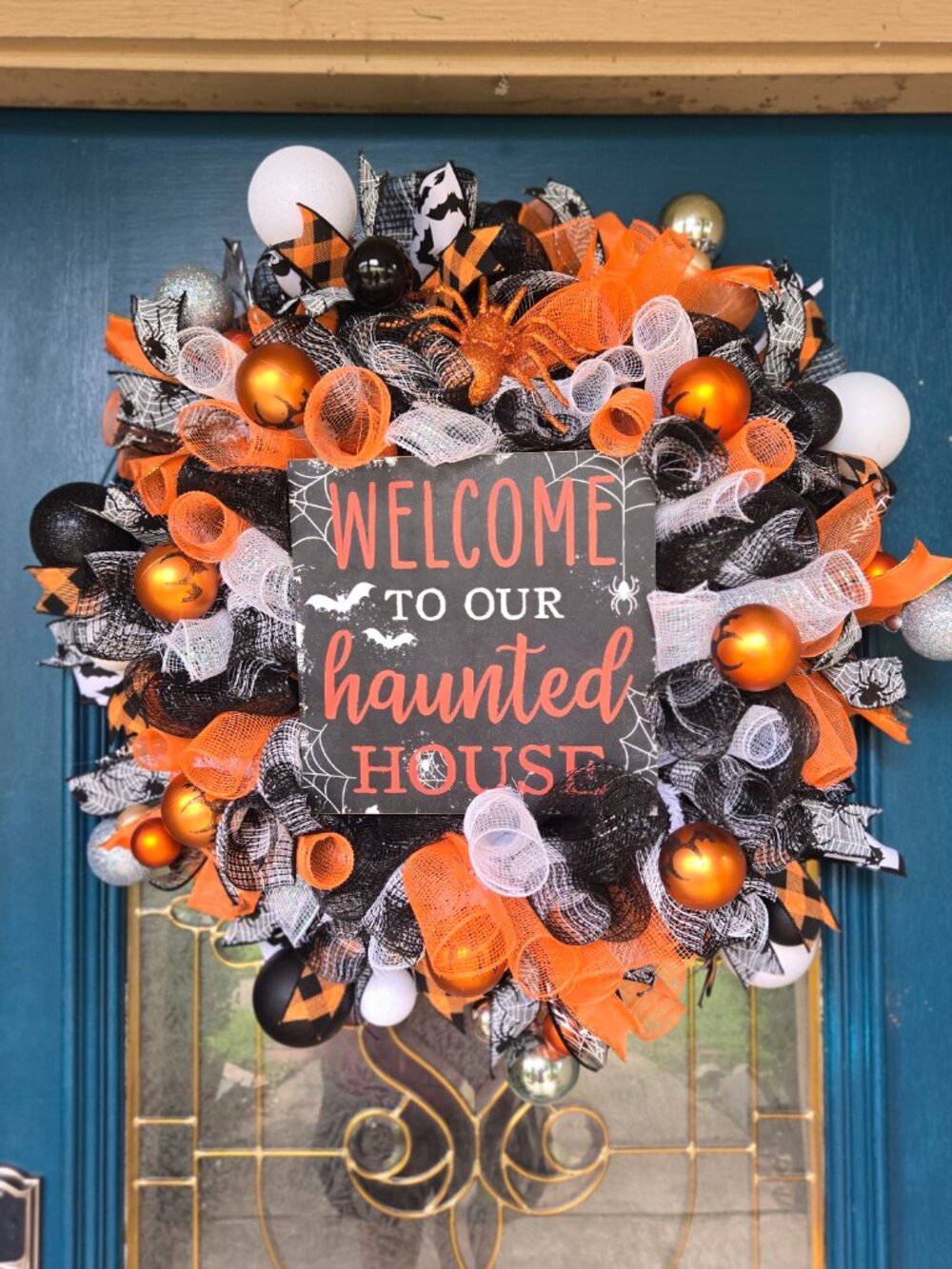 Welcome to Our Haunted House Halloween Wreath